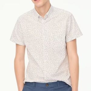 J‎ Crew Factory Slim short-sleeve printed flex casual shirt size XL NWT BL165